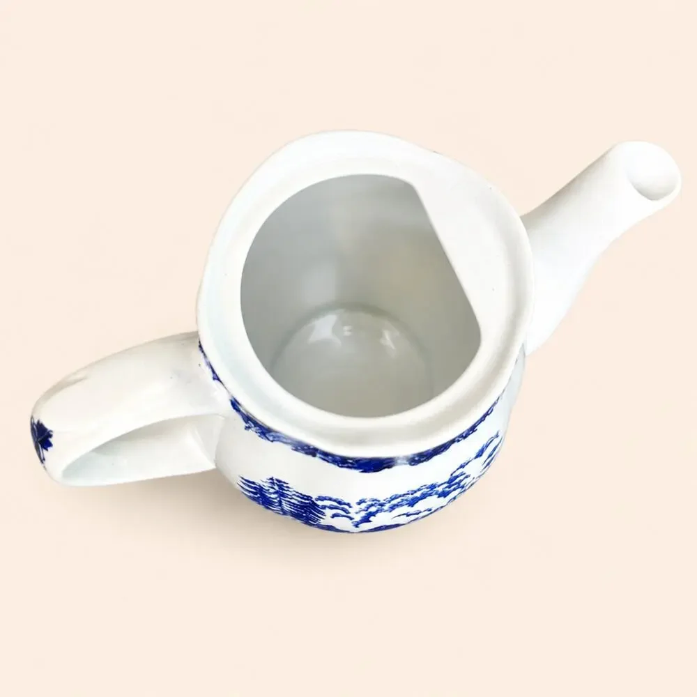 Arabia of Finland Vintage Coffee Tea Pot Creamer Blue Castle 1964–1971